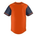 thumbnail image 4 of Baseball Short Sleeve Button Down Team Orange Jersey Baseball Team Sport Uniforms for Men, 4 of 5