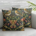 thumbnail image 3 of Nawypu Blue Green Red Floral Pillow Covers  Vintage Flower Bird Strawberry Print Throw Pillows Outdoor Chinoiserie Decorative Pillow Case  Cushion Covers Rustic Decor for Couch Sofa Bed, 3 of 5