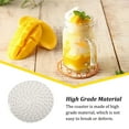 thumbnail image 4 of Injueey Woven Coaster Mug Placing Cushion Weaving Mat Craft Rope Table Coasters Thickened Cup Tableware Cotton for Home Bar Mostrada Puntos blancos/grises, 4 of 6