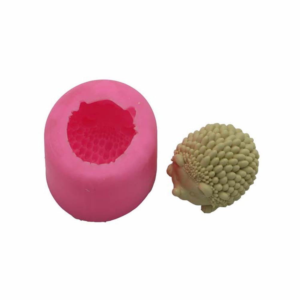 Adminitto88 3D Craft Handmade Silicone Candle Soap Bottle Mold Hedgehog Shape Cake Fondant Mold DIY Creative geometric Muti-meat Flower Planter Mould Making Tool DIY Candle 