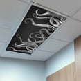 thumbnail image 2 of 2 Pack Abstract Art Fluorescent Light Covers for Ceiling Lights Black Octopus Tentacles Ocean Animal Modern Magnetic Ceiling Light Covers Overhead Light Filters for Office Classroom Home, 2 of 9