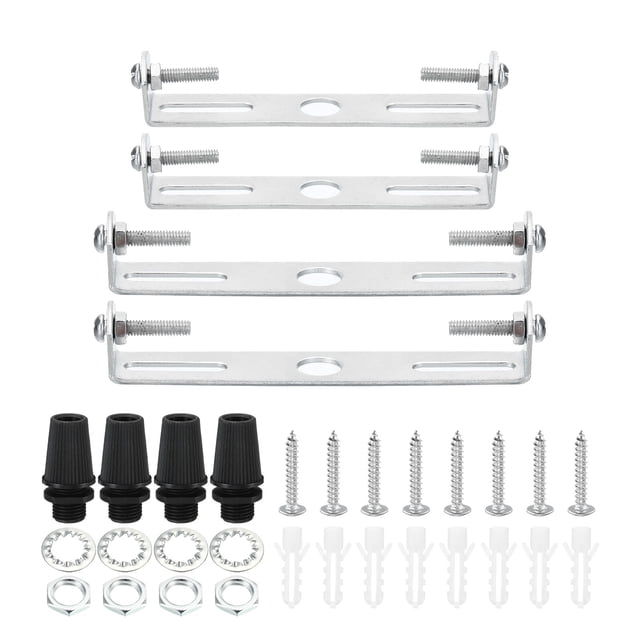 Unique Bargains 90mm 105mm Ceiling Light Plate Kit Light Fixture Mounting Bracket Crossbar for Pendant Wall Light 4 Set