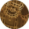 thumbnail image 1 of Ahgly Company Machine Washable Indoor Round Transitional Night Red Area Rugs, 5' Round, 1 of 7