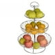 thumbnail image 4 of Cesta de frutas de 3 niveles Plata 30x40cm Soporte de frutas de metal grande Soporte de frutas Rojo Verde, 4 of 5