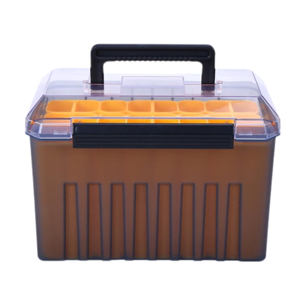 Caja de aparejos de pesca, caja de señuelos práctica para señuelos, líneas, anzuelos, múltiples compartimentos Estilo a