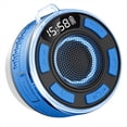 thumbnail image 1 of Altavoz Bluetooth Inalámbrico IPX6, Resistente Al Agua, Luz LED, Graves Potentes, Cable de Carga Tipo C, 1100 MAh, Color Azul., 1 of 5