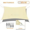 thumbnail image 1 of Sunshades Depot 16' x 18' Sun Shade Sail Rctangle Permeable Canopy Tan Beige Custom Size Available Commercial Standard, 1 of 6