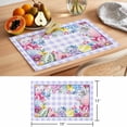 thumbnail image 6 of Easter Placemats Set of 6 Watercolor Eggs Flowers Berry Plants Purple Plaid Place Mats Indoor Wipeable Table Mats Washable Cloth Dining Table Placemats for Kitchen Holiday Party Home Decor 13x19 Inch, 6 of 9