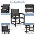 thumbnail image 2 of Amopatio HDPE Outdoor Dinning Chairs, Heavy Duty Patio Chairs Set of 6,All-Weather Textilene Backrest Chairs for Garden, Backyard, Porch, Black, 2 of 3