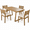 Beige, variante sur KOSSMAI Ensemble de Salle à Manger de Patio en Bois Massif 5 Pcs avec Chaises Empilables, Mobilier de Salle à Manger Intérieur Extérieur pour Cour Arrière, Balcon et Jardin Gris