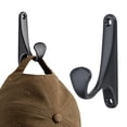 thumbnail image 2 of Wall Mount Towel Hooks, Brushed Nickel Metal Hangers, 3.4x1.8 Inch Heavy-Duty Hooks, Multifunctional Holders for Towels, Robe, Loofah in Kitchen and Bathroom,Black, 2 of 8