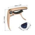 thumbnail image 2 of Uxcell Guitar Capo Aluminum Alloy Rose Gold Color Capo with 4 Picks for Acoustic Guitars, 2 of 5