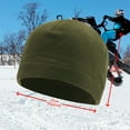 thumbnail image 4 of IYTR Home Prefer Mens Womens Beanie Fleece Knit Winter Hat Soft Warm Skull Beanie Cap Outdoor Warm Windproof Multi-Season Fleece Hats Army Green One Size, 4 of 4