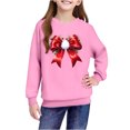 thumbnail image 4 of Lorytime Christmas Hoodies for Teen Girls Unisex Bow Sweatshirt Long Sleeve Pullover Drop Shoulder Festive Tops Pink, 4 of 4