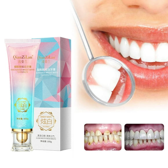 Fiudx Pasta de Dientes, Sabor a Melocotón, Sonrisa Brillante, Pasta Quitamamanchas y Bicarbonato de Sodio, Gel de Menta Verde para Alien Fresco, Blanqueador de Uso Diario, Apto para Todas Las Edades,