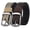 D, variant on 2 Men's Leather Dress Belts - Stretch Golf Belt - Woven Sport Belt, Comfortable Fit, 1 3/8 Inch Width