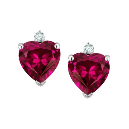 Star K Heart Shape 7mm Simulated Pink Tourmaline Earrings Star K Heart Shape 7mm Simulated Pink Tourmaline Earrings Studs