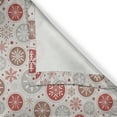 thumbnail image 4 of Ambesonne Christmas Grommet Curtain Single Panel, Snowflakes Print, 50"x60", Ruby Pale Grey, 4 of 5