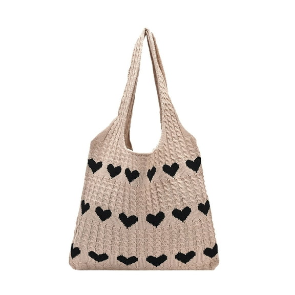 Wool Bag Beach Tote for Women Knitted Bags Summer Handbags Single Shoulder Large