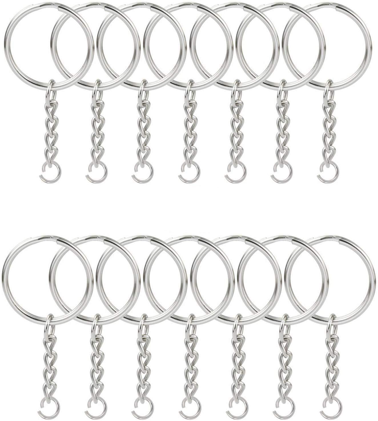100pcs Metal Key Rings  Clasp Connection Keyrings 1.2x12mm 