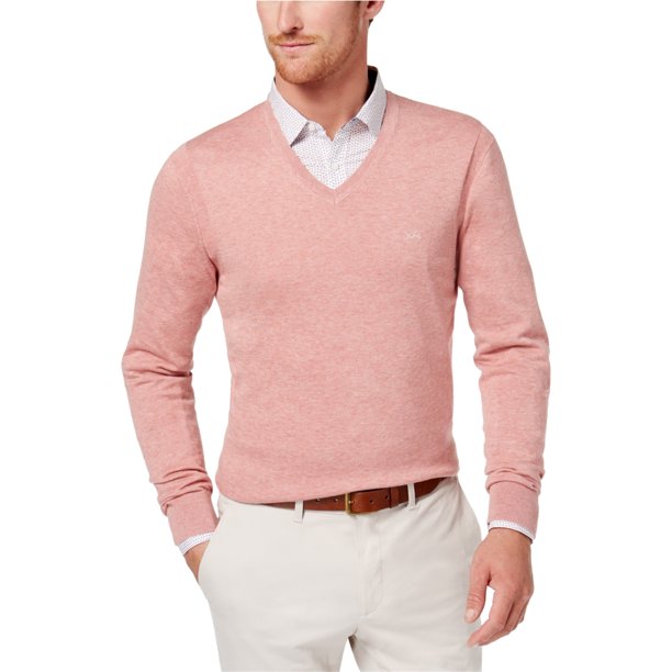 Michael Kors suéter de punto clásico para hombre, rosa, extragrande
