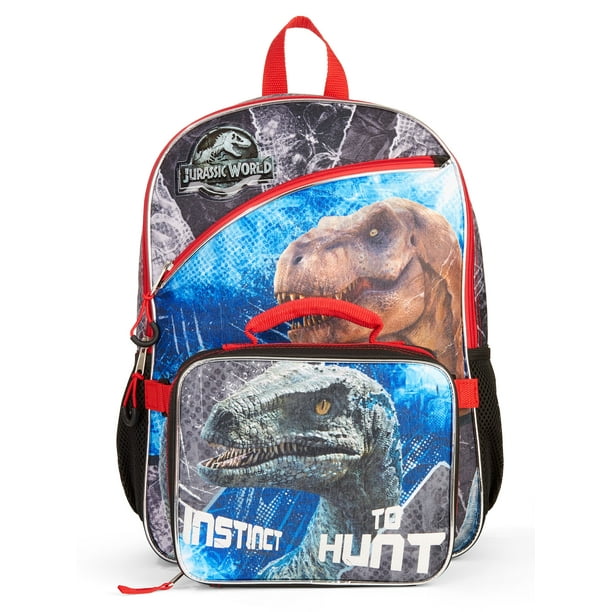 Jurassic World Boys' Backpack With Lunch Bag - Walmart.com