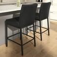 thumbnail image 5 of Amisco Perry Plus 26 In. Counter Stool - Black Faux Leather / Black Metal, 5 of 9