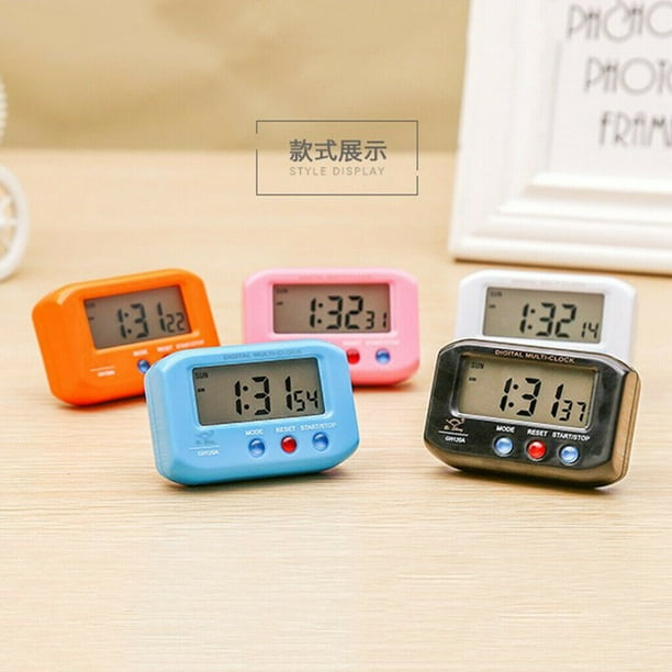Batteriebetrieben Mini Autouhr Digital LCD Zeit Anzeige Uhr Armaturenbrett