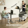 thumbnail image 4 of HOMCOM Standing Desk Adjustable Height, Pneumatic Stand Up Desk, Black, 4 of 10