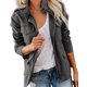 thumbnail image 1 of Chaqueta de invierno Abrigos para mujer Otoño Chaqueta de carga Damas Thin Safari Outwear con bolsillos, 1 of 2