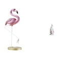 thumbnail image 1 of Estatua de resina de flamenco y pingüino, escultura de ave, arte moderno, figura de jardín, soporte de metal, estanque, parterre, adorno decorativo co, 1 of 8