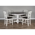 thumbnail image 4 of Sunny Designs Carriage House 36" Farmhouse Wood Table in White/Dark Brown, 4 of 9