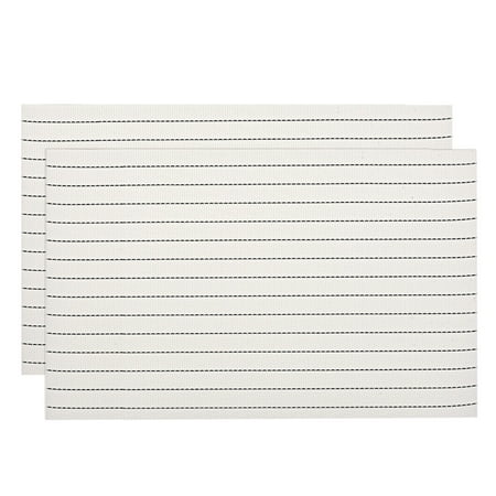 

Uxcell Place Mats 450x300mm Table Mats Pack of 2 PVC Washable Woven Placemat White