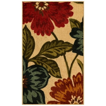 Mainstays Traditional Multi-color Floral Print Area Rug, 1'8"x2'10"