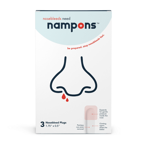 Nampons Hypoallergenic Nasal Strips for Nosebleeds, 3 count