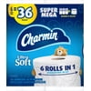 Charmin Ultra Soft Toilet Paper, 6 Super Mega Rolls,