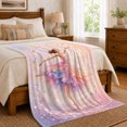 thumbnail image 6 of Enchanting Ballerina Butterfly Whimsical, Festive Pet Portrait Pattern, Warm Flannel Blanket for Living Room and Bedroom, Cat Lovers Just Because Gift, Pet Lover Home Decor, 6 of 6