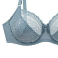 thumbnail image 3 of Zpanxa Bras for Women no Underwire Plus Size Papper Bras Push up High Support Lace Bras Light Blue A XXL, 3 of 6