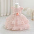 thumbnail image 3 of Avrntaa Toddler Girls Tulle Party Dress Cap Sleeve Wedding Princess Dresses Pageant Fuffy Layered Ball Gown for 1-5 Y, 3 of 6