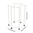 thumbnail image 3 of LmnLft Rotating Clothes Rack, Hexagonal Floor Standing Drying Hanger, Movable Indoor Garment Organizer for Dorm Home Laundry Room, 3 of 6