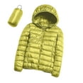 thumbnail image 6 of hoksml Women's Hooded Lightweight Quilted Puffer Jacket Winter Solid Color Long Sleeved Casual Zipper Coat with Pocket, 6 of 8