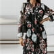 thumbnail image 5 of Vestido HUOGUO, estampado casual, manga larga, fiesta, estampado floral, 5 of 5