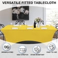 thumbnail image 3 of Spandex Table Covers for 4 Foot Tables Yellow Table Clothes for 4 Foot Rectangle Tables - Fitted Massage Lash Bed Table Cover, Stretch Tablecloth for Wedding, Birthday, Banquet, Vendor, 3 of 5