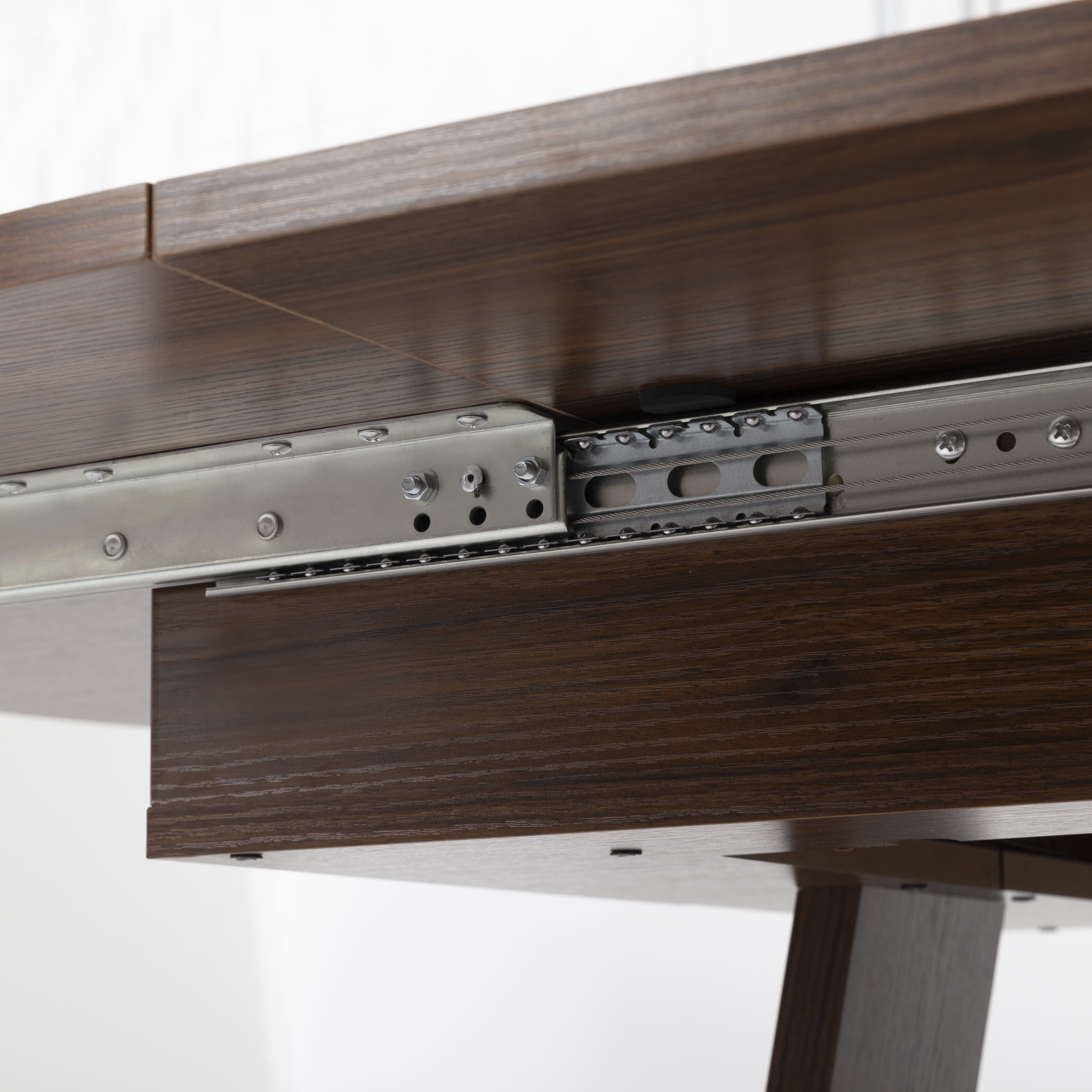 Gewnee Extendable Dining Table with Open Storage Shelf,Retractable Design with 2 Leaves,Modern MDF Wood Table for Small Spaces,Easy Assembly,Walnut Finish