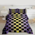 thumbnail image 2 of Castle Fairy Gradient Buffalo 3 Pieces Queen Comforter Set for Female Men Adults,Minimalist Geometric Checkered Ultra Soft Bedding Sets,Vintage Aesthetic Bedding Comforter Set Breathable, 2 of 8