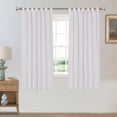 thumbnail image 5 of Tab Top Linen Curtains 96 inch Length 2 Panels Set Grey - 52" x 84", 5 of 5
