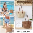thumbnail image 5 of Straw Beach Bags for Women Woven Beach Tote Bag Casual Boho Large Shoulder Handbags Purse for Vacation Holiday, 5 of 7
