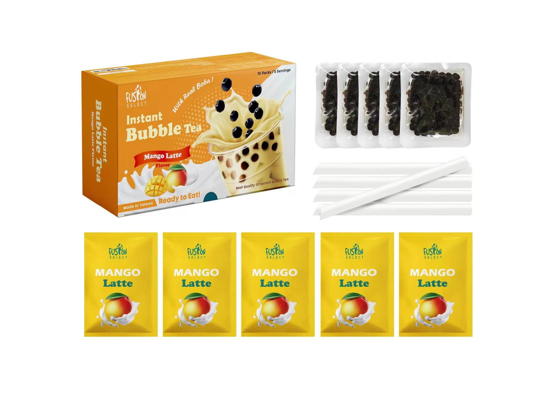 Fusion Select Authentic Mango Bubble Tea Kit Extra Rich (5 Packs