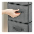 thumbnail image 4 of mDesign Long Fabric Over Closet Rod Hanging Organizer, 6 Shelves - Charcoal Gray, 4 of 8