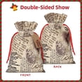 thumbnail image 2 of Naloa Abstract Coffee Pattern With Letters Drawstring Christmas Bags, 3D Xmas Gift Bags, Christmas Wrapping Bags, Xmas Goodie Bags, Treat Pouch Bags, Party Favor Bags-Medium, 2 of 9